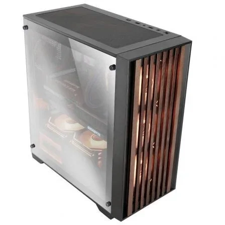 Mars Gaming Caja Semitorre ATX MC-WOODC Negro Bahías Internas: 2x3.5, 3x2.5, 2xUSB 2.0, 1xUSB 3.0, Audio